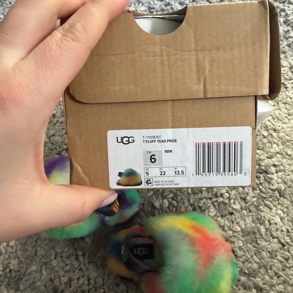 UGG Multicolor Fluffy Slippers